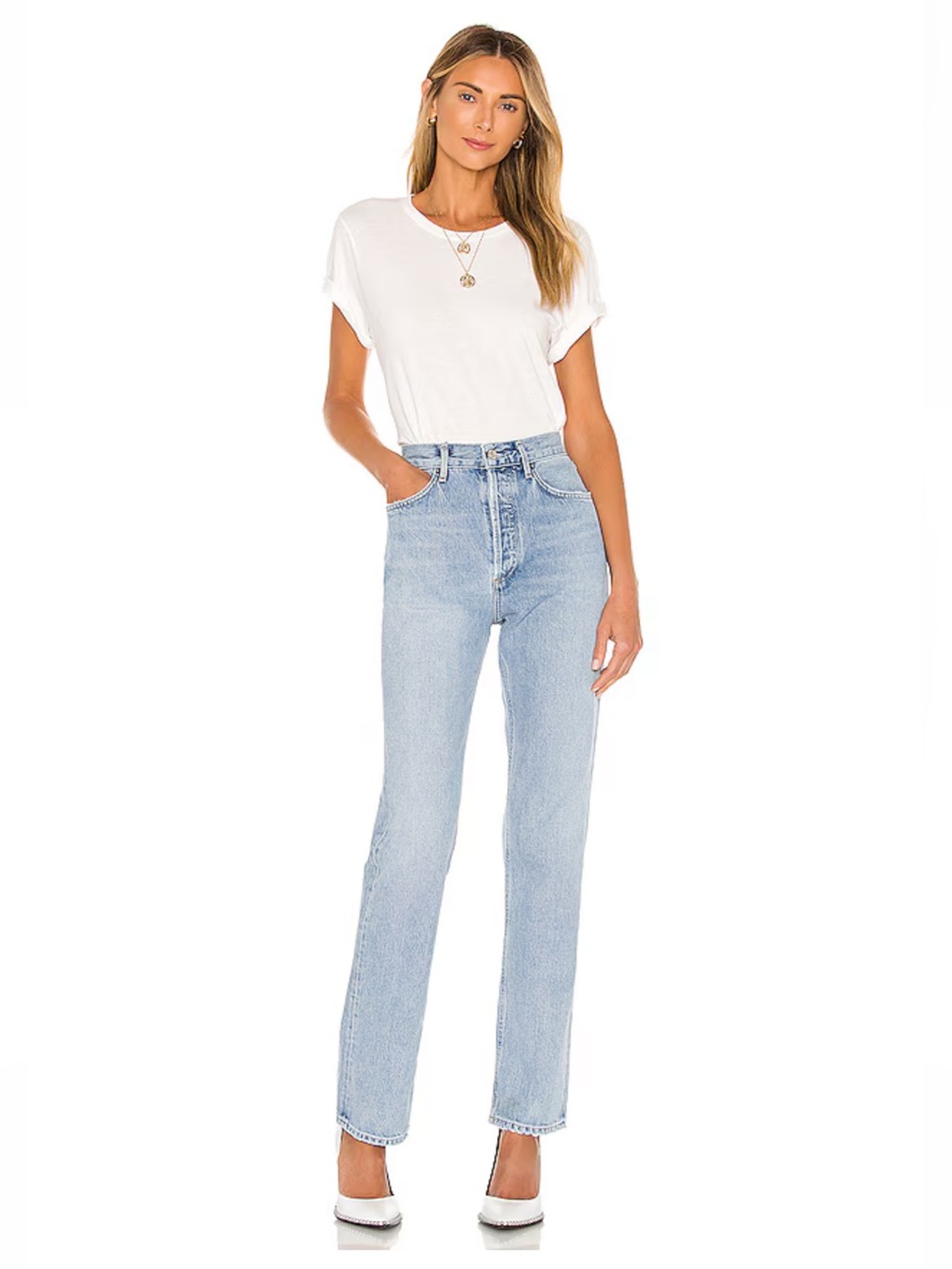 Agolde Lana Straight Jeans in Riptide